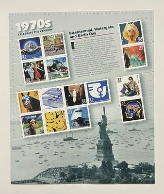 1970s Celebrate The Century Collectible Stamps. USA Postage. MNH. OG. - Image 1 of 2