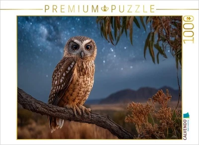 CALVENDO Puzzle Eule unter dem Sternenhimmel | 1000 Teile Lege-Größe 64x48cm Fot