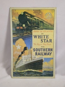 Southern Railway Train White Star Ship Metal Tin Sign Advertising 1996 Desperate - Picture 1 of 8