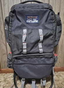 Jansport Scout 63 External Frame Lightweight Hiking Backpack Gray Pack Camping - Picture 1 of 22