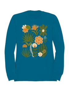 Tropical Floral Graphic Damen Sweatshirt - Bild 1 von 6