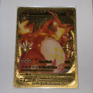 Charizard VMAX 020/189 Gold Metal Card Pokémon HP 330 NM/M - Picture 1 of 2
