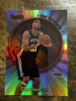 1998-99 Bowman's Best  Best Performances Refractor #135 Tim Duncan /200 - Image 1 of 2