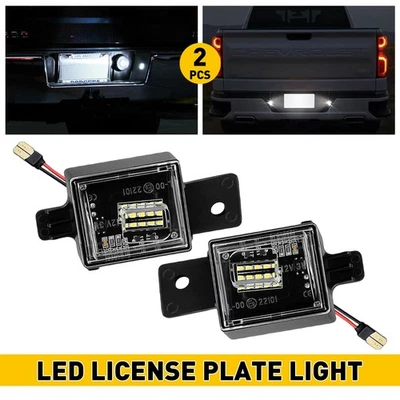 Luces de matrícula LED blancas brillantes para Chevy Silverado GMC Sierra 2014-2018 Foto 1 de 4