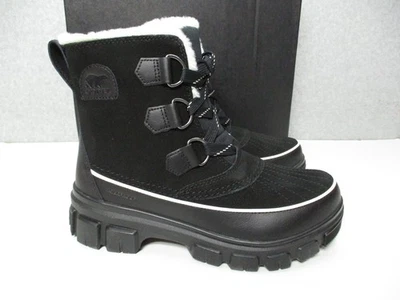 Sorel Tivoli IV Womens Sz 8 Faux Fur Collar Waterproof Winter Boot Black - Image 1 of 4