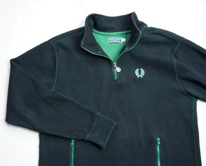Fred Perry 1/2 Half Zip Jumper mens Sweater Pullover top size L Large VTG M1347 - Picture 1 of 10