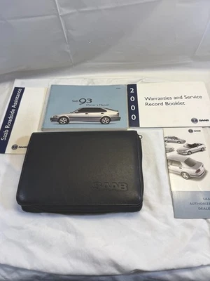 Saab 9-3 2000 conjunto manual del propietario con estuche linterna bolígrafo medidor de neumáticos Foto 1 de 4