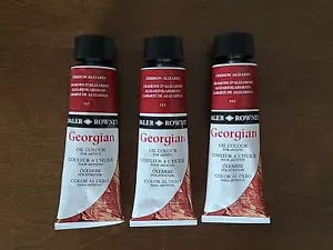 Lot Of 3 Daler Rowney Georgian Oil Colour For Artists, Crimson Alizarin 515 - Picture 1 of 2