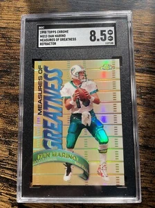 1998 Topps Chrome Dan Marino Measures of Greatness Refractor MINT PSA 9 - Picture 1 of 3