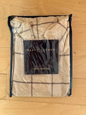 Nuevo en Paquete Vintage Ralph Lauren Atherton Ventana King Sham ¡Difícil de Encontrar! Foto 1 de 4