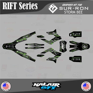 Graphics Kit for Sur-Ron Storm Bee (2023-2024) Rift - GREEN - Bild 1 von 6