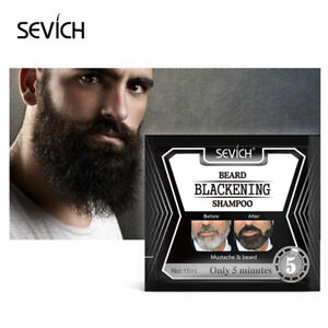 10PCS Men's Beard Dye Black Shampoo Quickly Blackening Beard Mustache Tint Cream