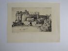 c19th Engraving / Print - Edinburgh Castle - Signed In Pencil
