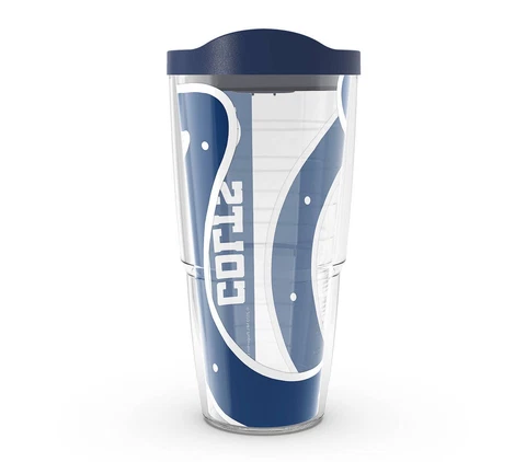 INDIANAPOLIS COLTS, 24oz DOUBLE WALL,  TUMBLER FROM TERVIS  WITH LID INCLUDED Cover