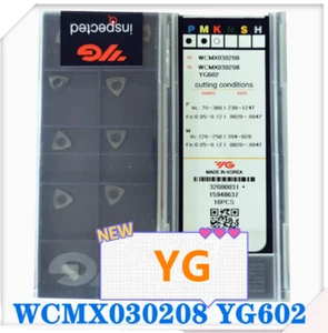 YG-1 10 x WCMX030208 YG602 U trapano CNC inserti in carburo sostituzione MITSUBISHI VP15TF - Foto 1 di 2