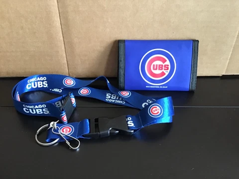 Chicago Cubs nylon wallet and lanyard Cover