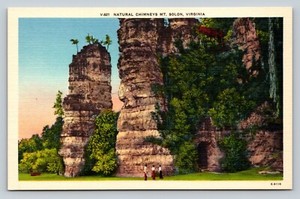 Vintage Postcard: Natural Chimneys Mt. Solon, Virginia VA - Unposted
