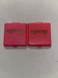 Juego de 2 maquillaje compacto rosa Libby Lee años 80 juego de simulación SOLO PARA MÍ - Imagen 1 de 7