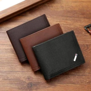 Carteras Para Hombre Billetera Portabilletes En Piel De Cuero Monedero Tarjetero - Picture 1 of 16