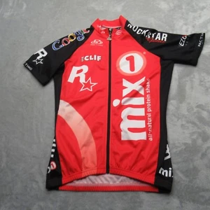 Pactimo Cycling Jersey Unisex XS Red Google Rockstar Full Zip Short Sleeve - Picture 1 of 13