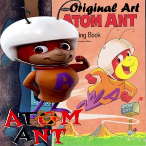1966 Original Art Atom Ant Coloring Book Whitman. Hanna Barbera - Picture 1 of 23