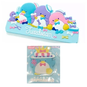 TUXEDOSAM Clip Set 2pcs Magnet Badge Happy Kawaii SANRIO Japan Official - Picture 1 of 9