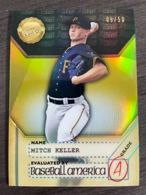 2017 Bowman's Best Mitch Keller Dean's List Gold Refractor serial /50 - Image 1 of 2