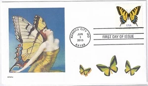 SEXY BUTTERFLY LADY FDC- DWc CACHET - Picture 1 of 1