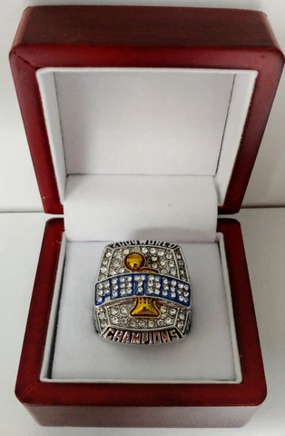 Chauncey Billups - 2004 Detroit Pistons Championship Ring Wooden Display Box Cover