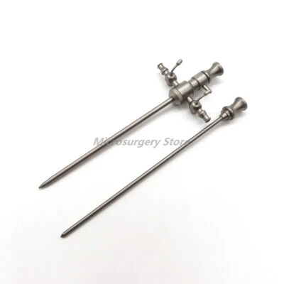 Nuevo tipo de artroscopia 2 válvulas trocar conjunto uso con artroscopio de 4 mm 0/30/70 grados Foto 1 de 4