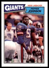 1987 Topps Pepper Johnson Football Cards #28