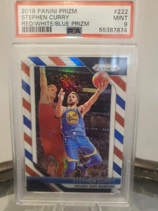 2018-19 Panini Prizm - Stephen Curry #222 Red White & Blue Prizm - Picture 1 of 4