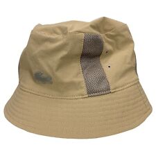 Lacoste Motion Vented Bucket Hat Cap Size S/M Brown White RK4812-PR5