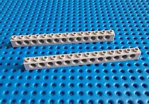 LEGO Technik barra perforada piedra perforada 1x14 gris claro antiguo Technic Brick 32018 A076 - Imagen 1 de 1