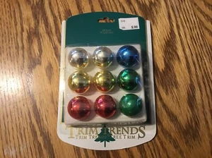 Vintage Mercury Glass Mini Christmas Ornaments Multicolor Trim Trends 1” NOS - Picture 1 of 4