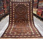Hand Knotted Afghan Baluchi Area Rug 4X6 Ft Vintage Persian Oriental Wool Carpet