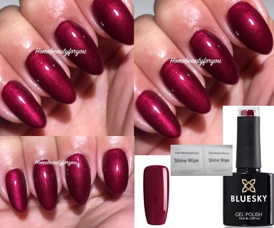 BLUESKY GEL NAIL POLISH RED BURGUNDY CHERRY MASQUERADE 80515 LED UV SOAK OFF