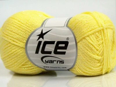 Lote de 8 fios elegantes de algodão metálico 8x50g amarelo iridescente - Imagem 1 de 4