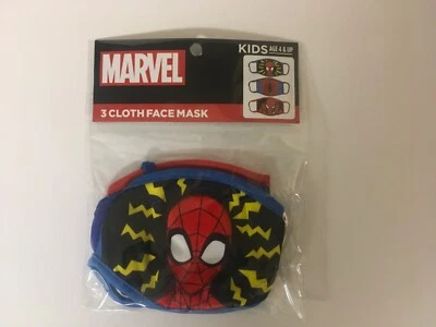 Marvel ~ Spider-Man ~ Kids Cloth Face Mask - 3-Pack Washable - Image 1 of 2