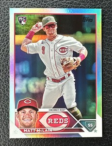 2023 Topps Update Series Matt McLain Rainbow Foil Parallel #US199 Rookie Card