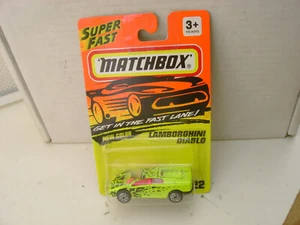 1994 MATCHBOX SUPERFAST #22 YELLOW LAMBORGHINI DIABLO NEW ON CARD - Picture 1 of 3