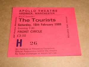 Tourists (Annie Lennox) 'Luminous Basement Tour' 1980 Manchester Concert Ticket - Imagen 1 de 1