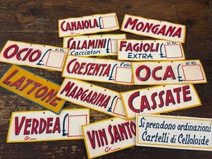 Lotto numero 13 targhe in celluloide prodotti alimentari-Italy anni’40 - Foto 1 di 14