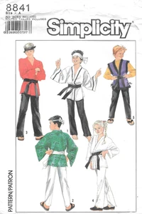 Uncut Simplicity Sewing Pattern 8841 Boys and Girls Kimono in Two Lengths Pants - Picture 1 of 2
