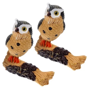 2 Pcs Owl Model Toys Child Decoration for Home Realistic Animal Figurines - Picture 1 of 12