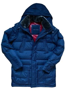 NEU Tommy Hilfiger Parka Daunen Gr.M Kapuze Fellkragen abnehmbar marineblau - Bild 1 von 10