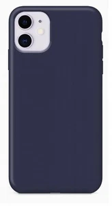 Etui silikonowe matowe iPhone 11 ciemnoniebieskie - Zdjęcie 1 z 1