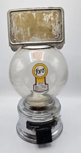 Fold Gumball Vending 10 Cent Coin Op Machine Plastic Globe Down Topper Sign - Picture 1 of 5