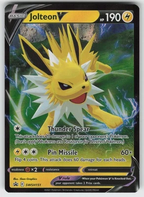 Jolteon V - Promo SWSH: Sword & Shield Promo Cards SWSH151 Pokemon - Image 1 of 2