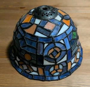Tiffany STYLE Reproduction Lamp Shade Only Colorful Pattern Design 8" W 5" H - Picture 1 of 8